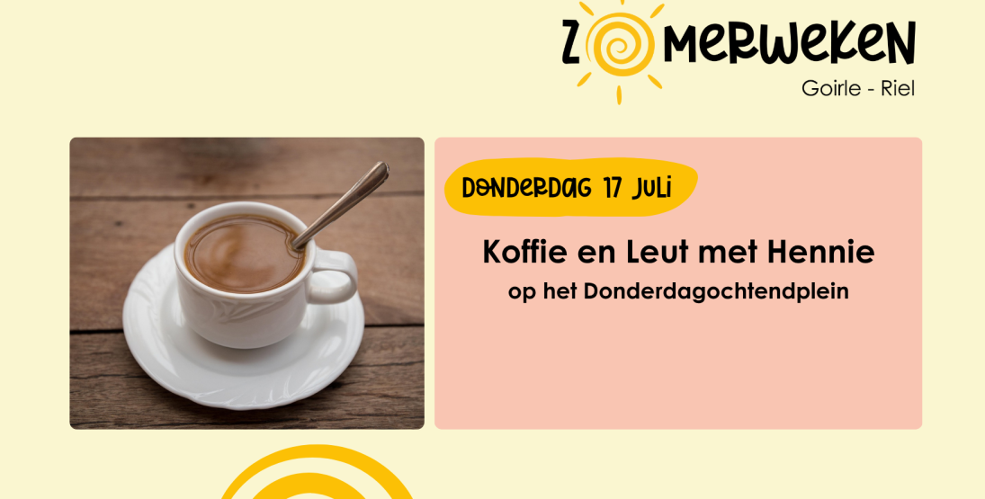 koffie en leut met hennie