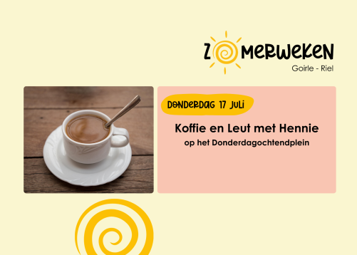 koffie en leut met hennie
